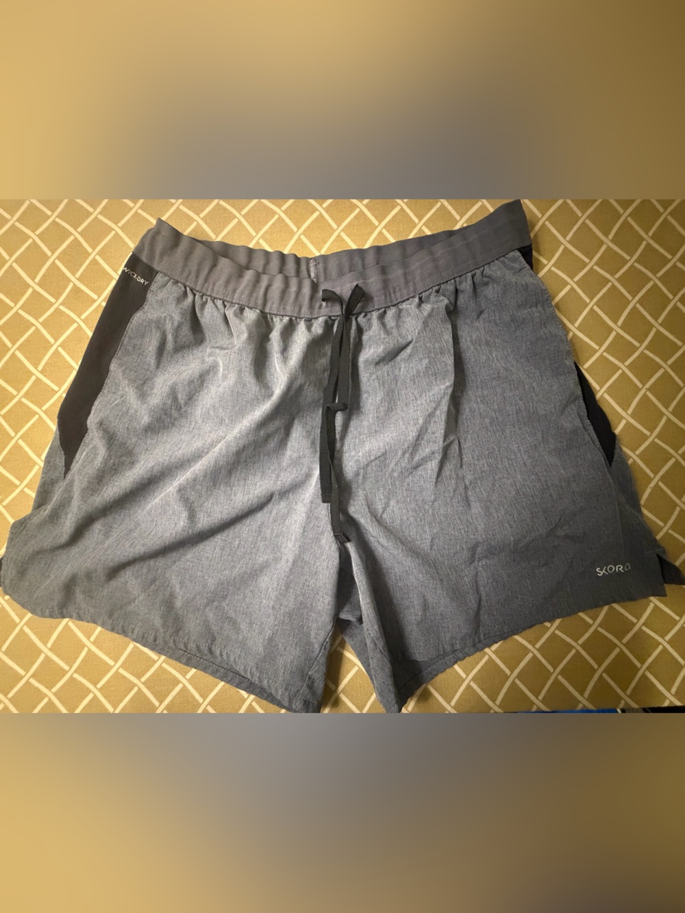 SKORA Men’s Medium Gray 2-in-1 Quick Dry Running Shorts Compression Liner